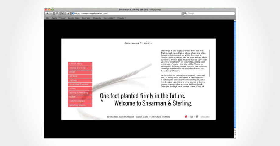 SHEARMAN & STERLING'S RECRUITING CAMPAIGN